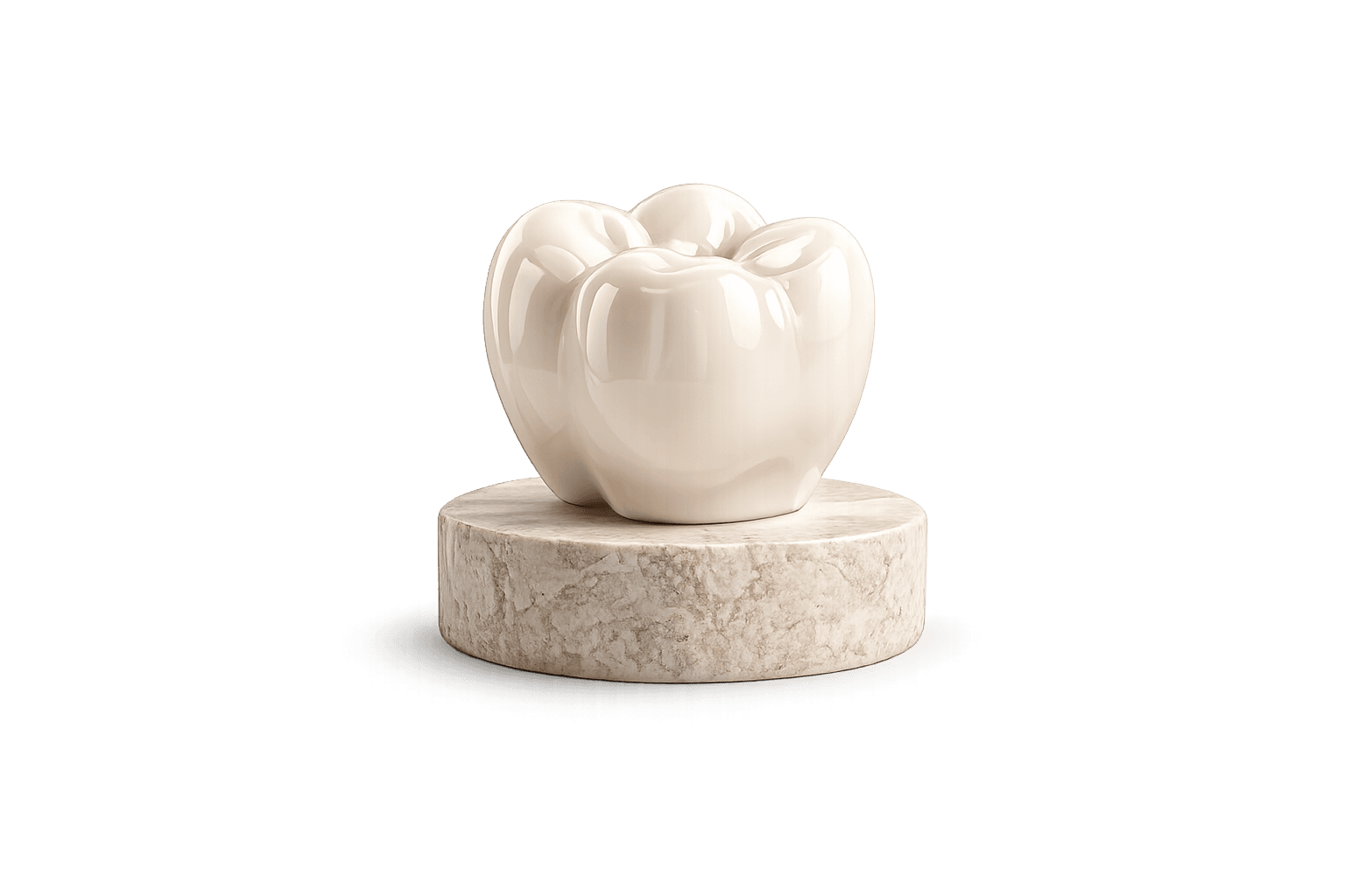 Modelo de dientes y encías sobre una base — cuidado de encías y periodoncia